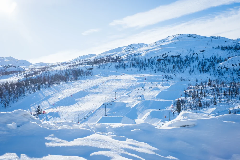 Ski slopes in Hemsedal, Norway