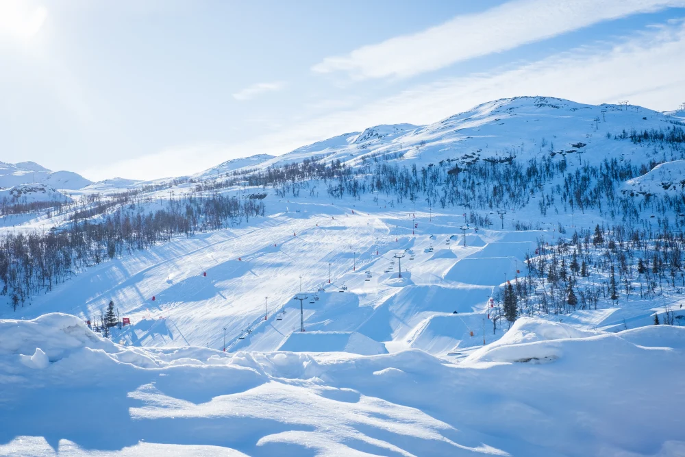 Skidbackar i Hemsedal, Norge