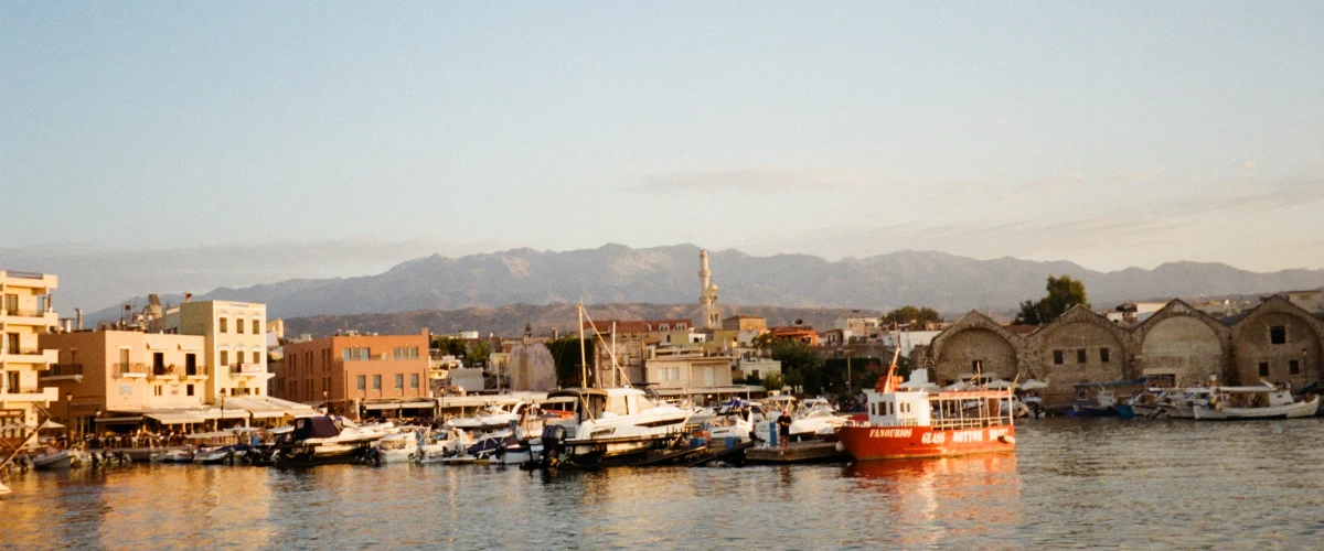 The port of Chania on the Greek island of Crete
