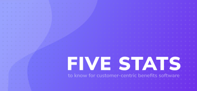 Blog hero image with the title 5 stats customer-centric benefits software should know