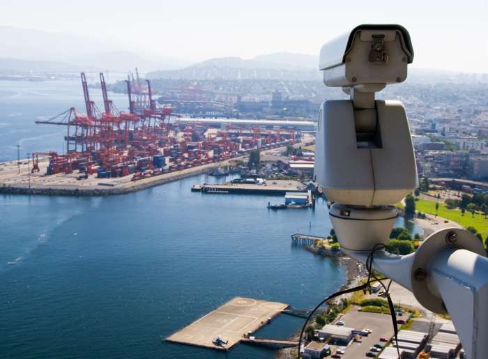 Shipping port with security camera | QIMA – CTPAT certification