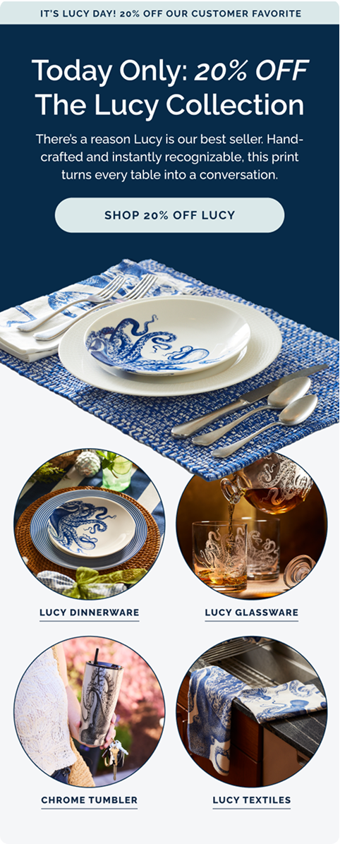 Caskata – 20% Off Lucy Collection Promotion Email