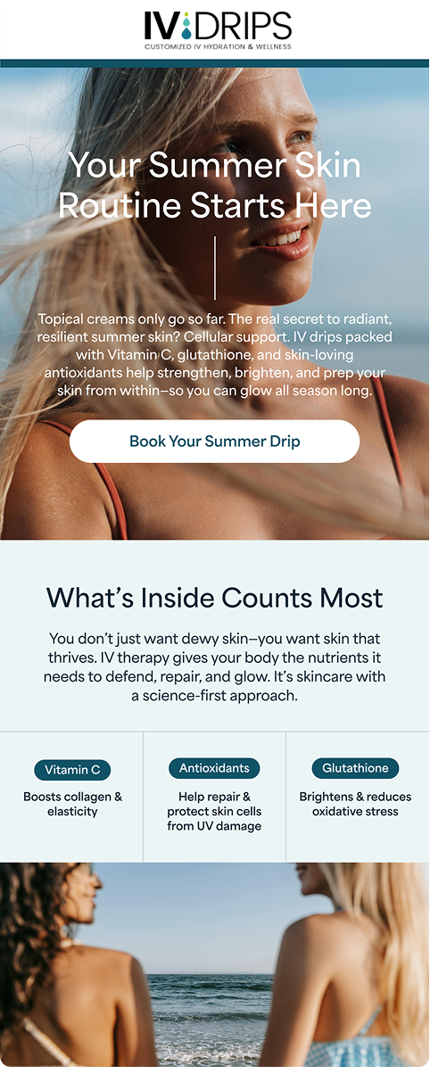IV Drips – Summer Skin Routine Email
