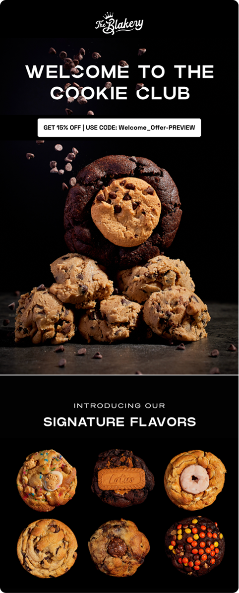The Blakery – Cookie Club Launch Email