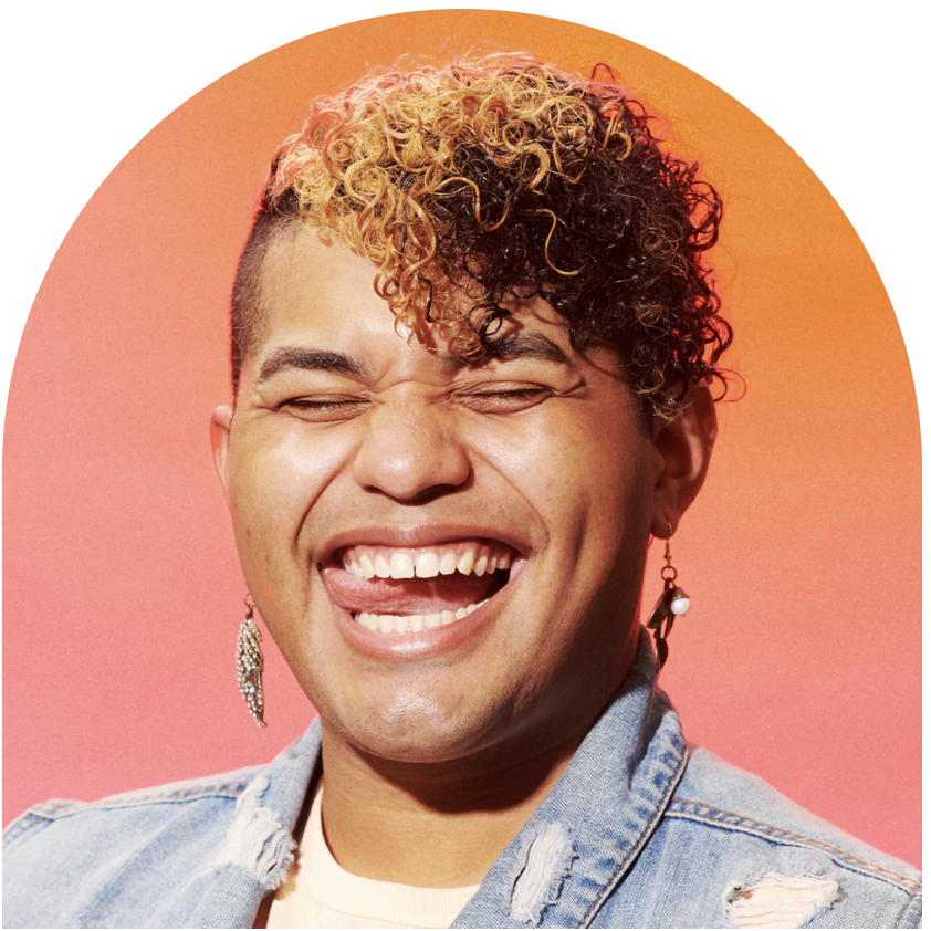 Curly Hair Person with a Smile_Image