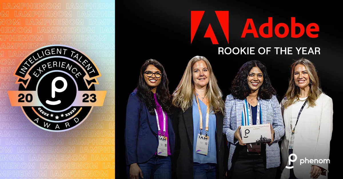Adobe accepts team award at IAMPHENOM