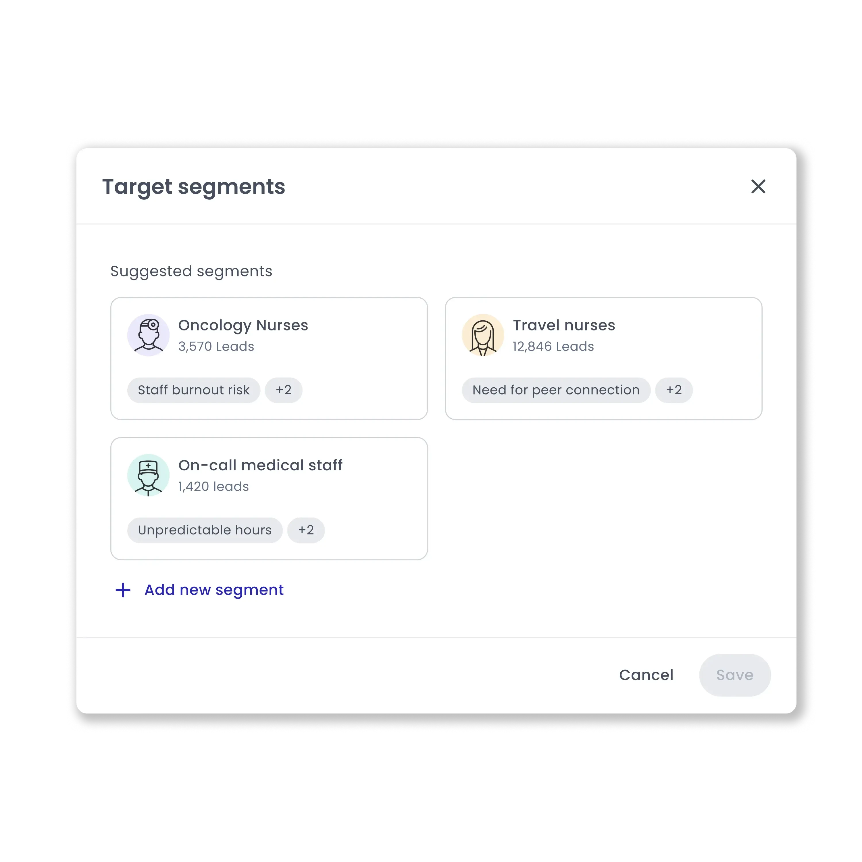 Phenom Segments interface showing audience segmentation, real-time updates, and AI-driven targeting suggestions for talent marketing campaigns.