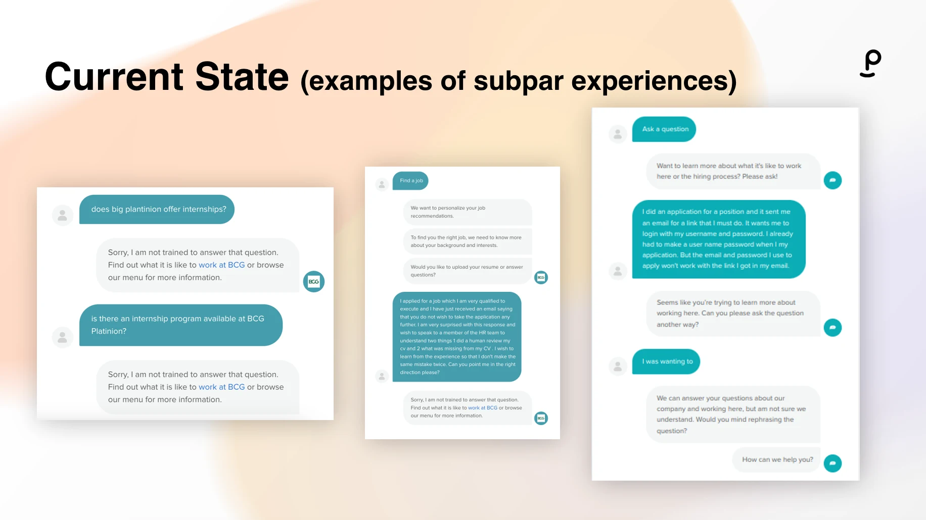 Subpar Chatbot Experience Example | Phenom AI Day 2023