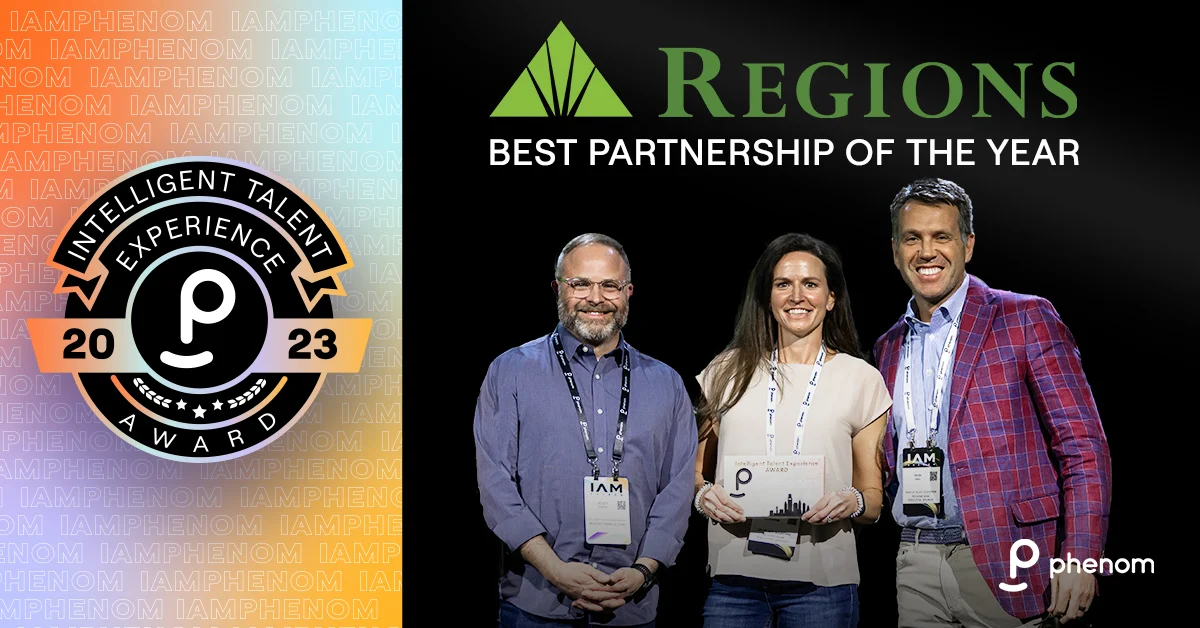 Regions accepts team award at IAMPHENOM