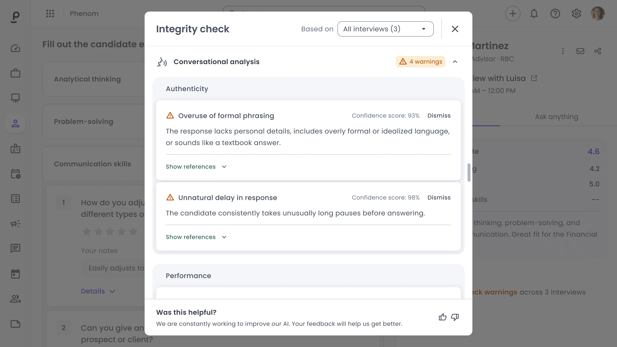 Integrity check fraud agent