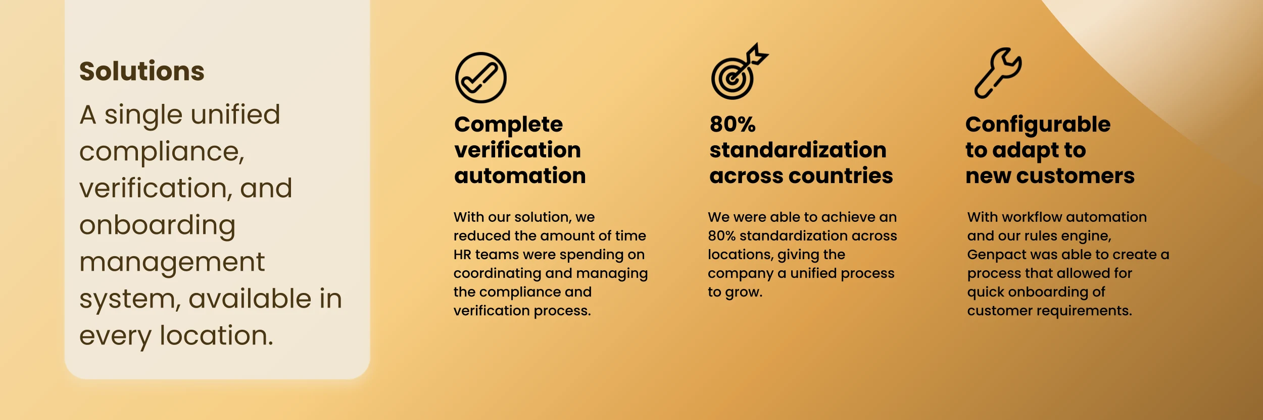 Solutions implemented by Genpact