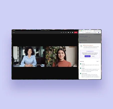 Phenom X+ Fraud Detection Agent interface showing deepfake detection, voice and text inconsistency analysis, and AI-generated response flagging to protect hiring integrity