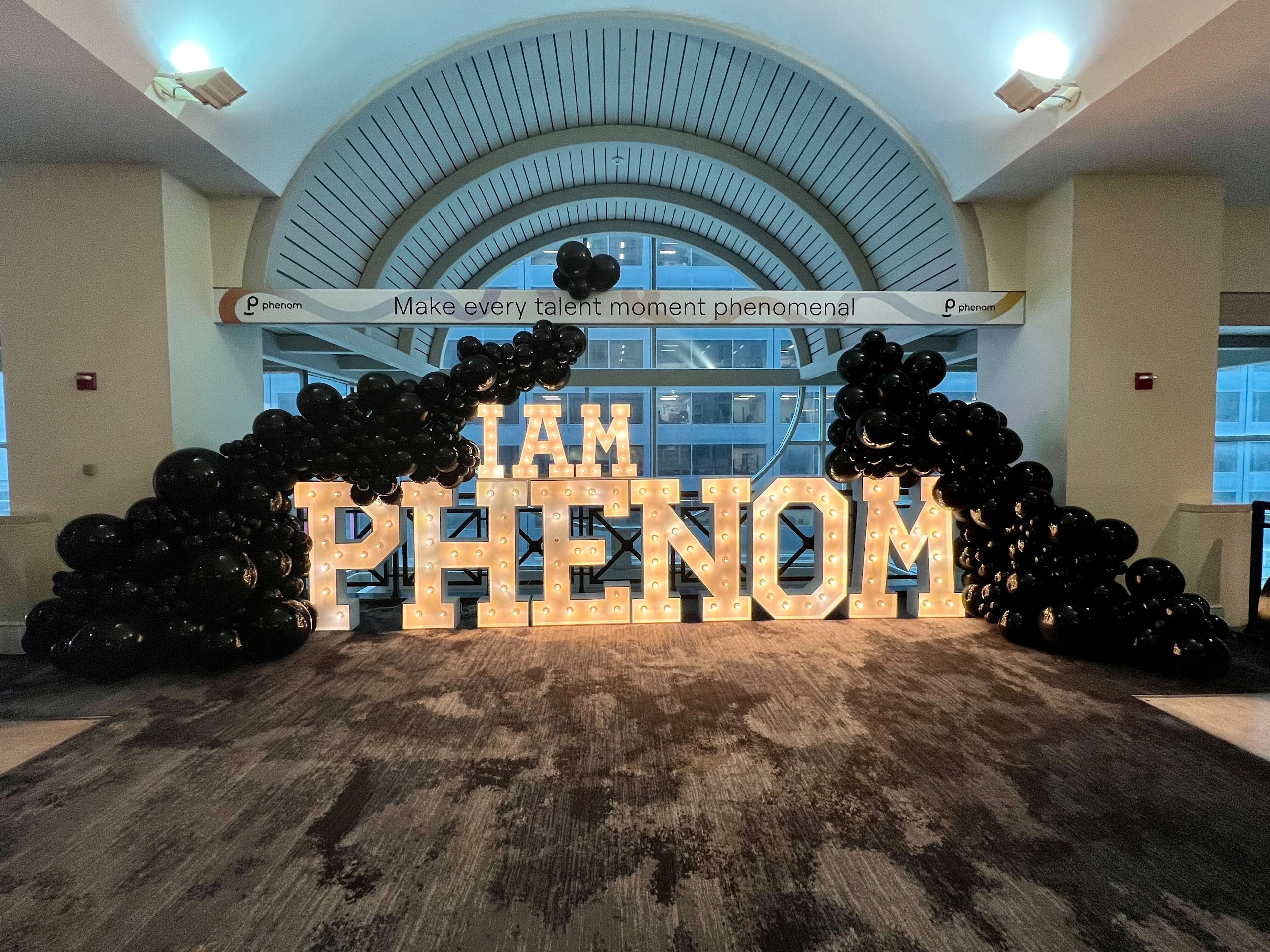 Statement sign at IAMPHENOM 2023 in Philadelphia