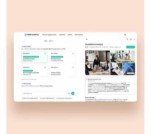 Phenom X+ Candidate Concierge Agent providing real-time application status updates, interview tips, and instant answers to improve candidate experience