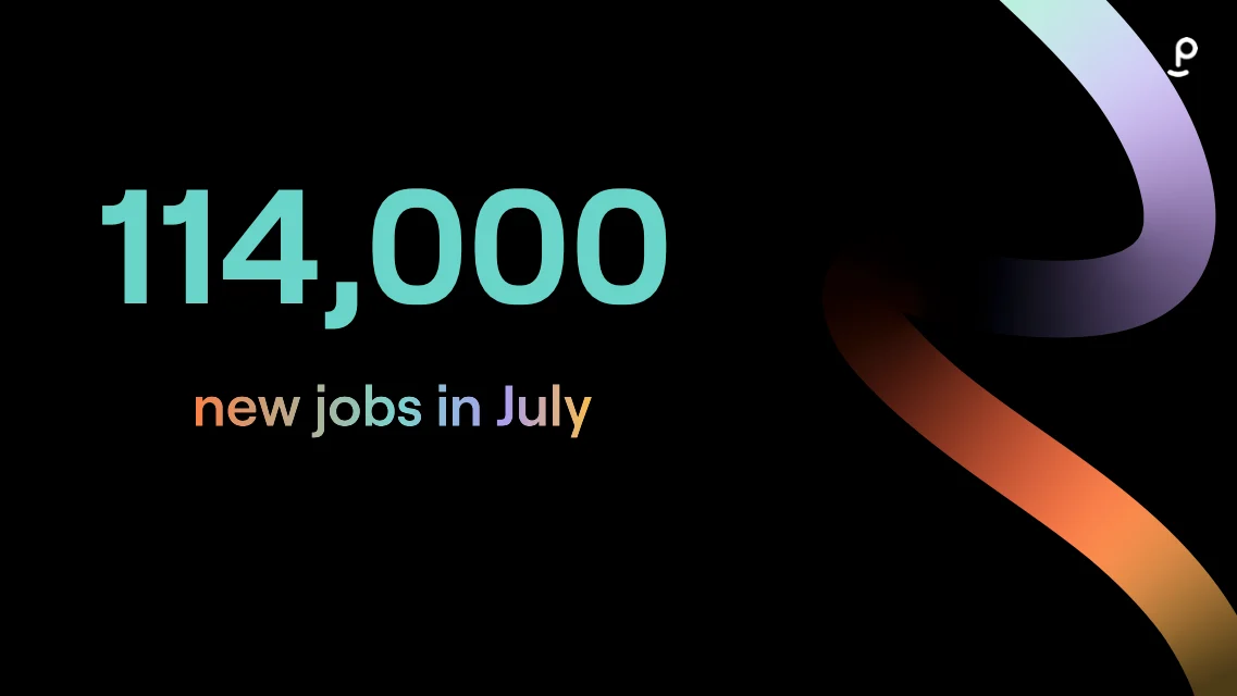 114,000 new jobs in July