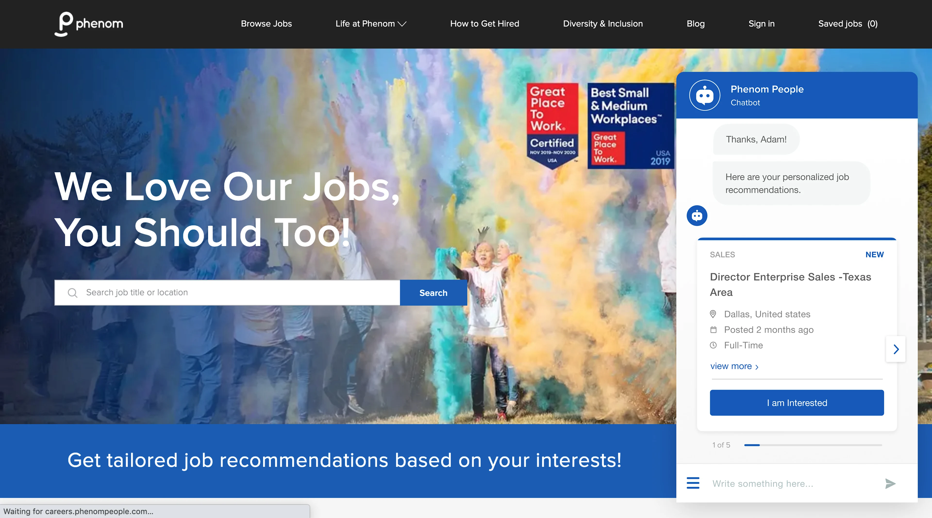 An intelligent chatbot that can prescreen, schedule interviews, and answer candidate FAQs.