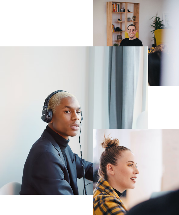 Photo collage of professionals representing the people Phenom serves through ethical AI.