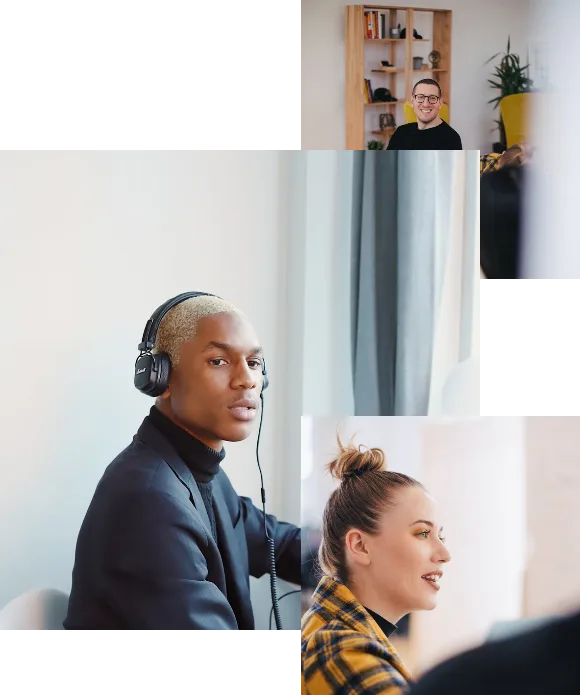 Photo collage of professionals representing the people Phenom serves through ethical AI.