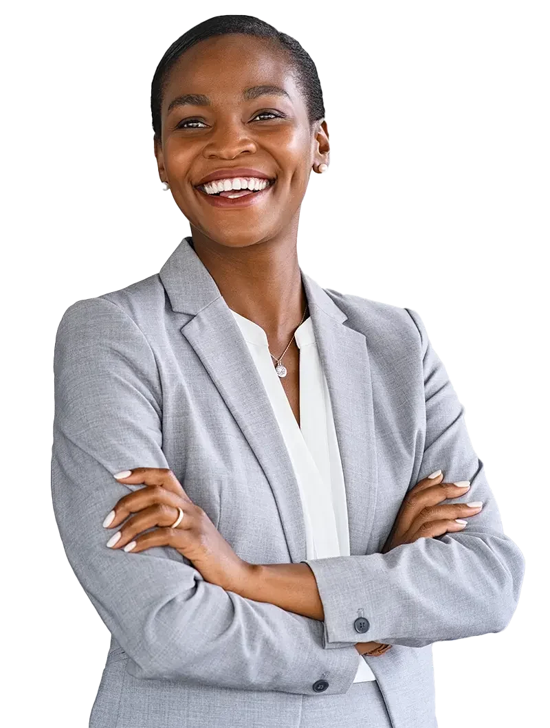 Young female smiling in dressy blazer
