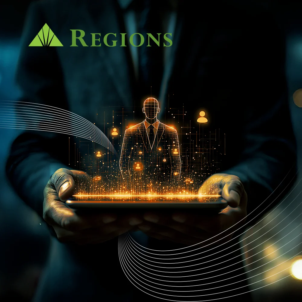 Futuristic hiring image with Regions logo