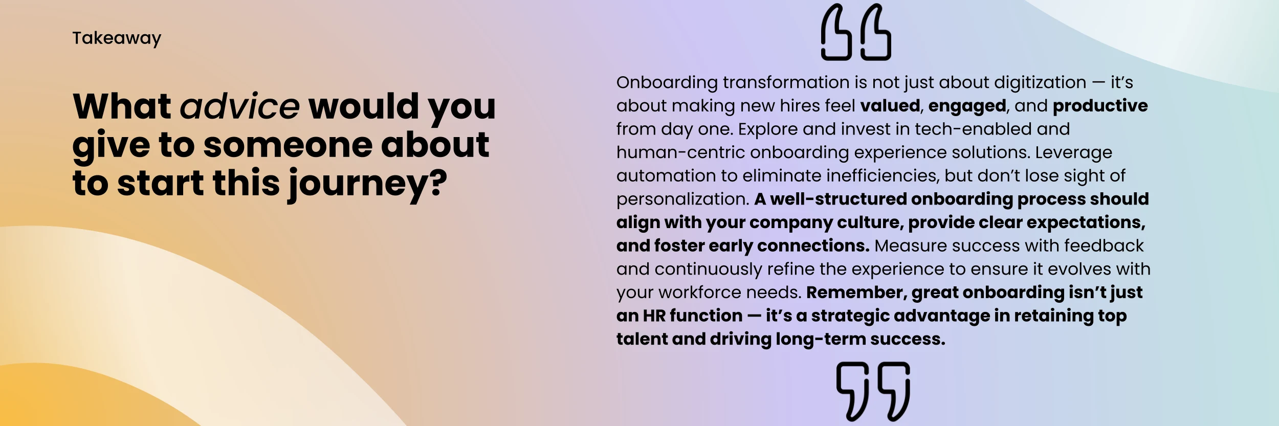 Advice for Companies using Onboarding