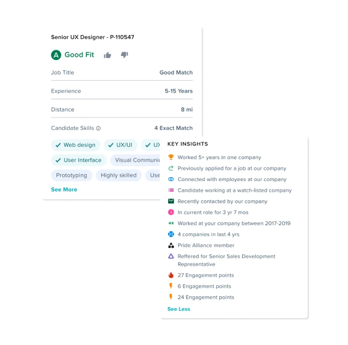 Screengrab of CRM insights powered by Phenom AI on a transparent background 