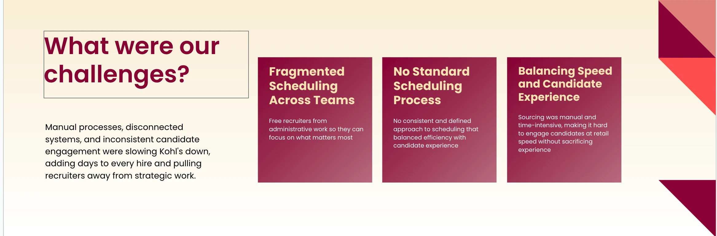 Kohl's Talent Acquisition Challenges