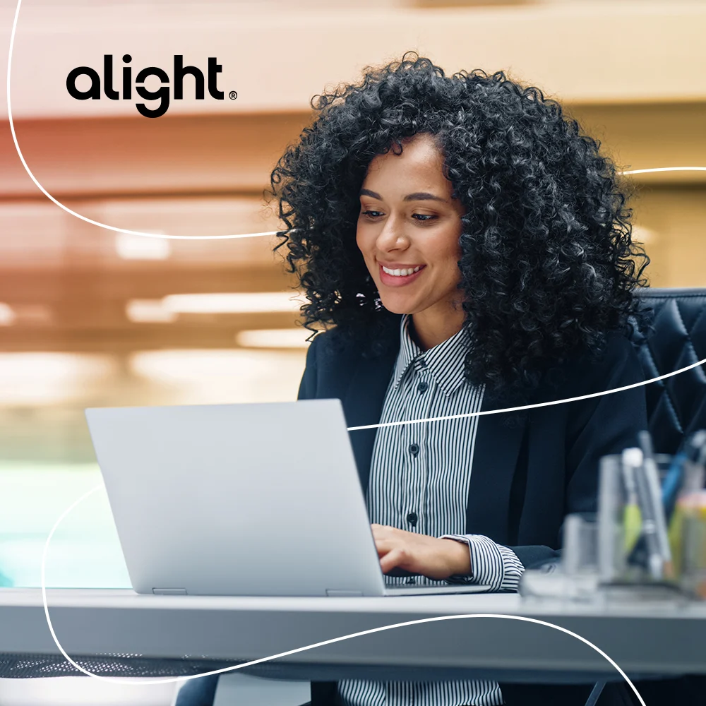 Woman working on laptop