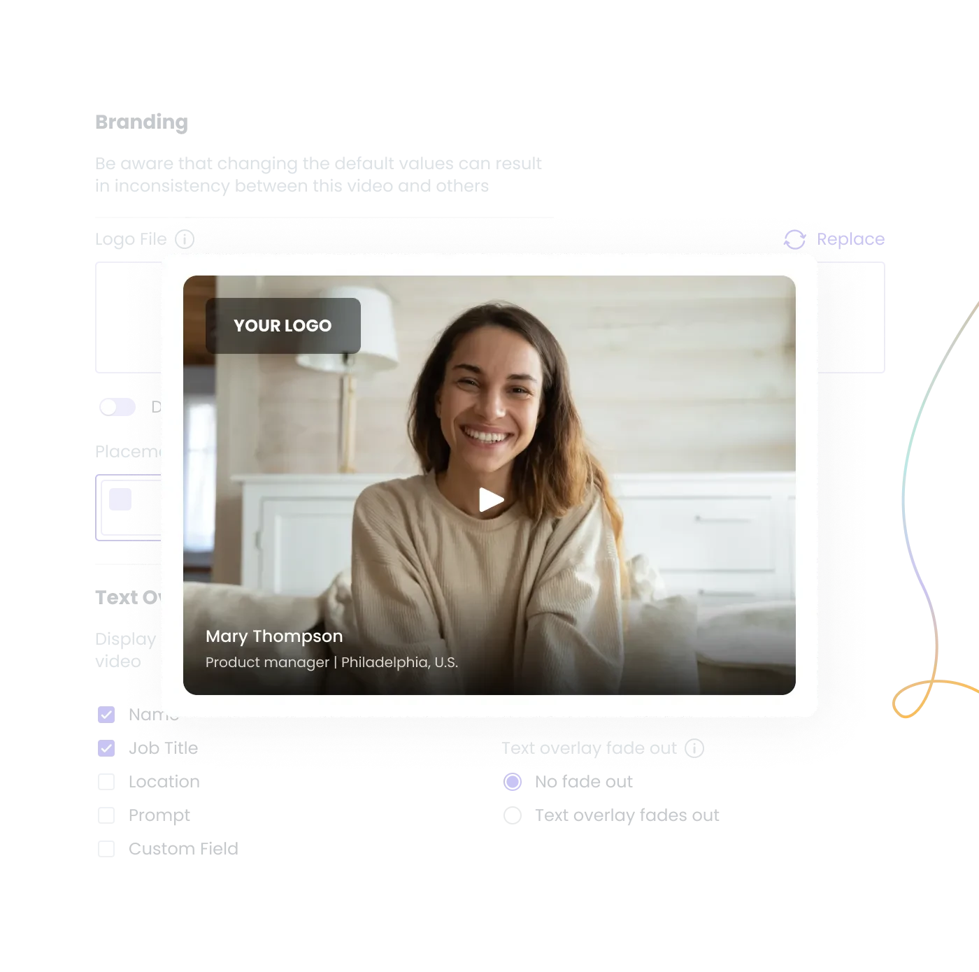 Phenom Video Hub interface showing video creation tools used to highlight company culture and showcase employer brand for candidates.