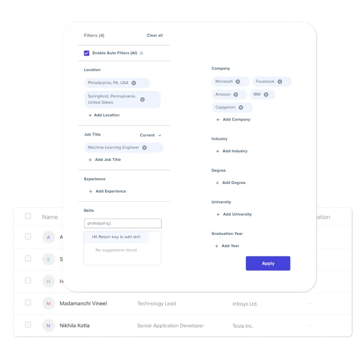 Product shot of Phenom Automated Sourcing