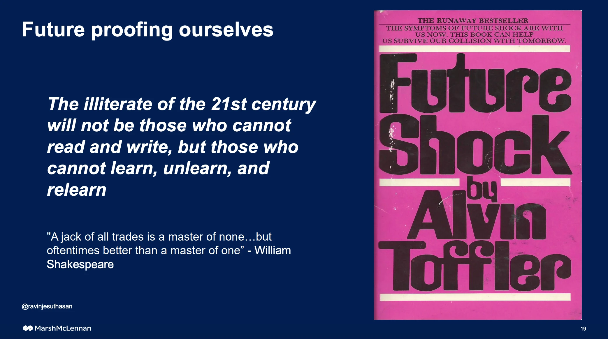 Slide from presentation about skills with quotes