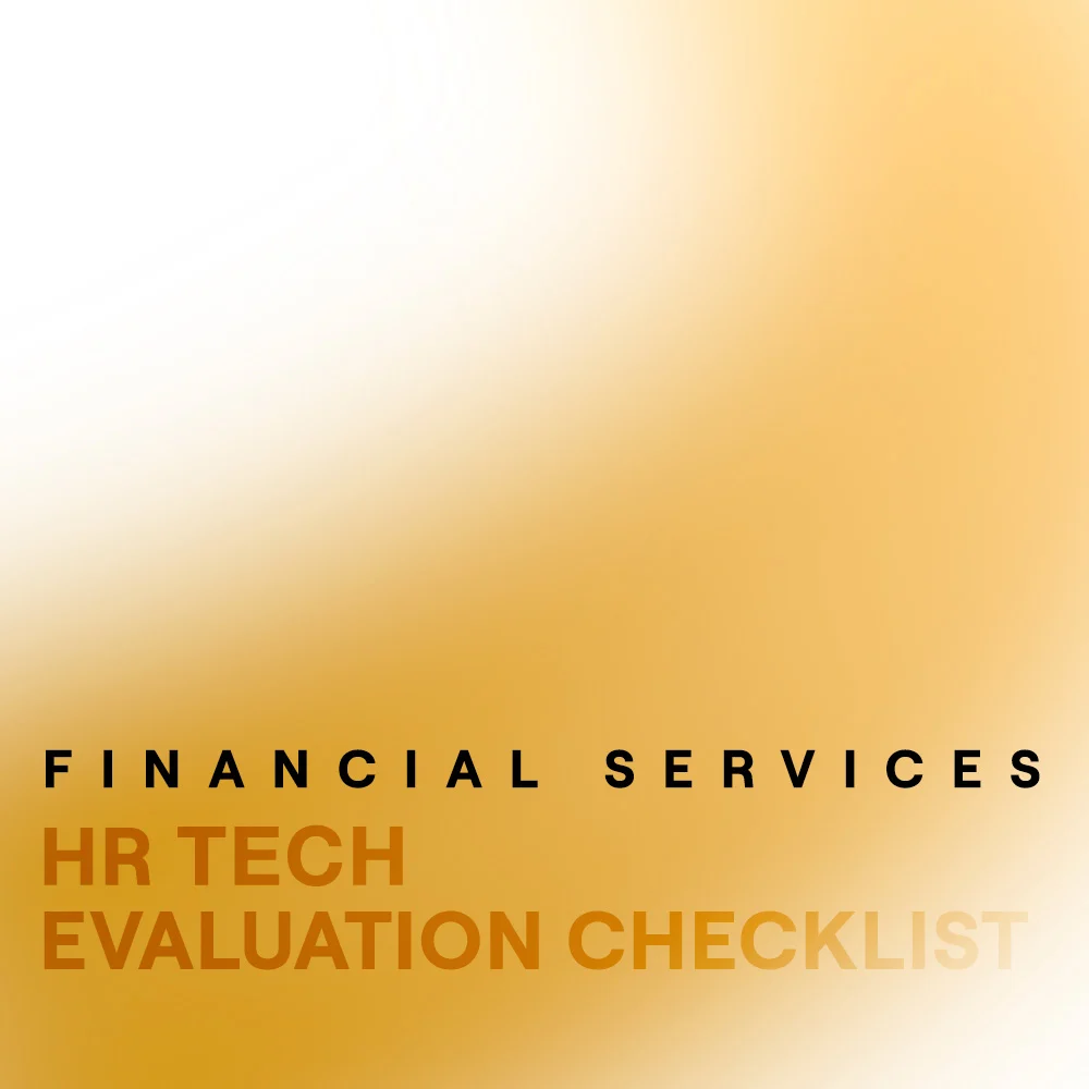 Financial Services HR Tech Evaluation Checklist