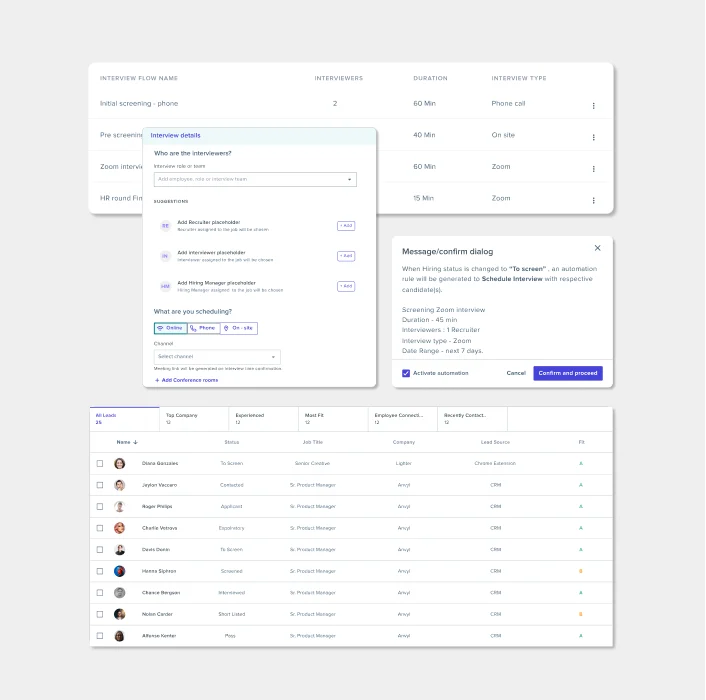 Screengrab of intelligent automation within Phenom's Talent Experience Management platform