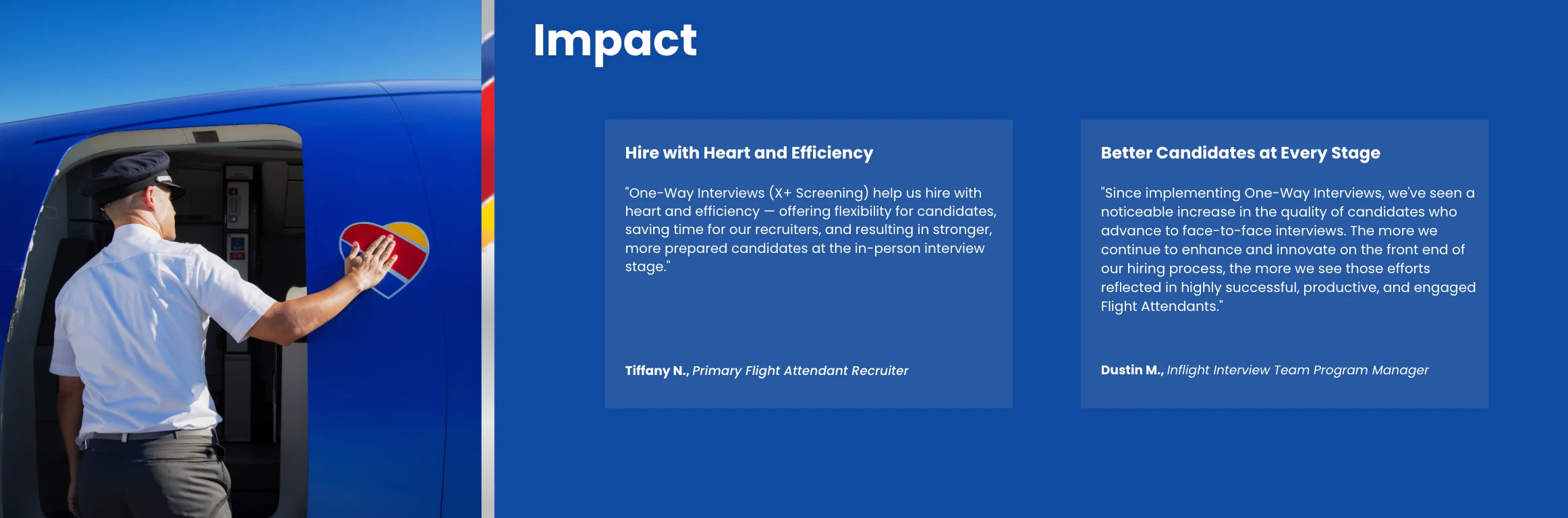 One way screening impact