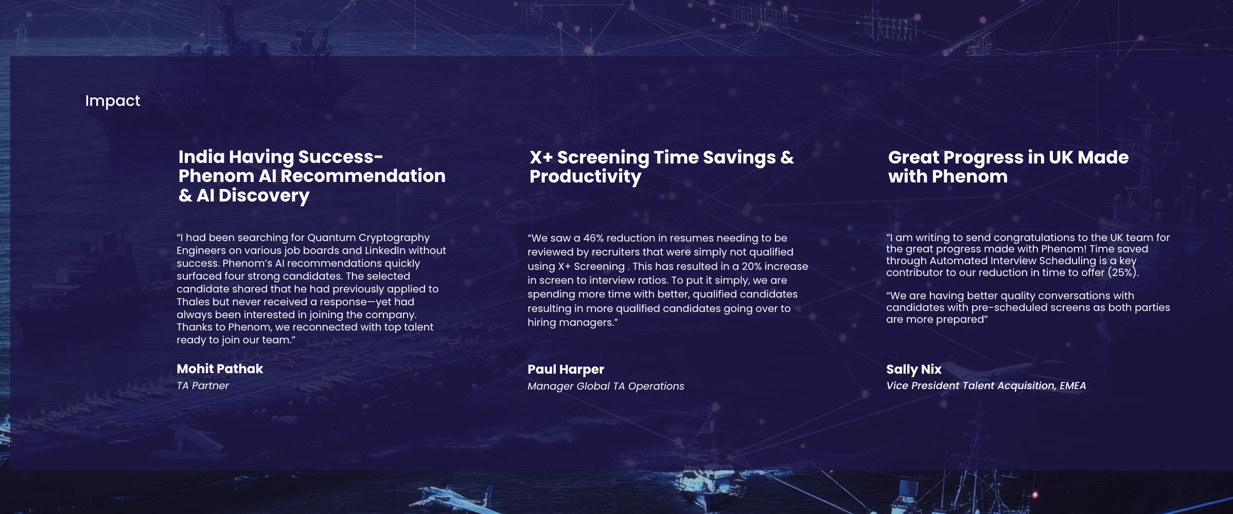 Phenom AI Discovery, Screening and Interviewing Impact on Thales