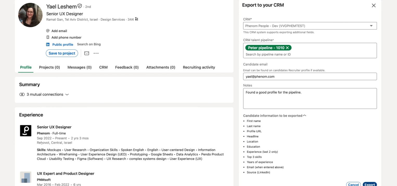 LinkedIn CRM Connect 3