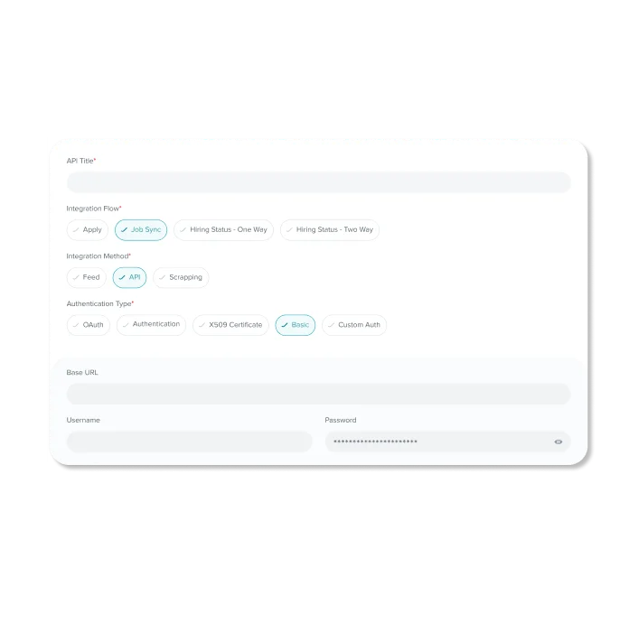 Screenshot of Phenom's API Configuration