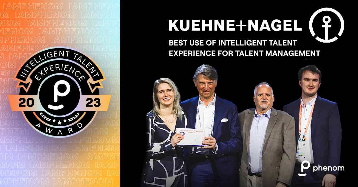 Kuehne+Nagel accepts team award at IAMPHENOM