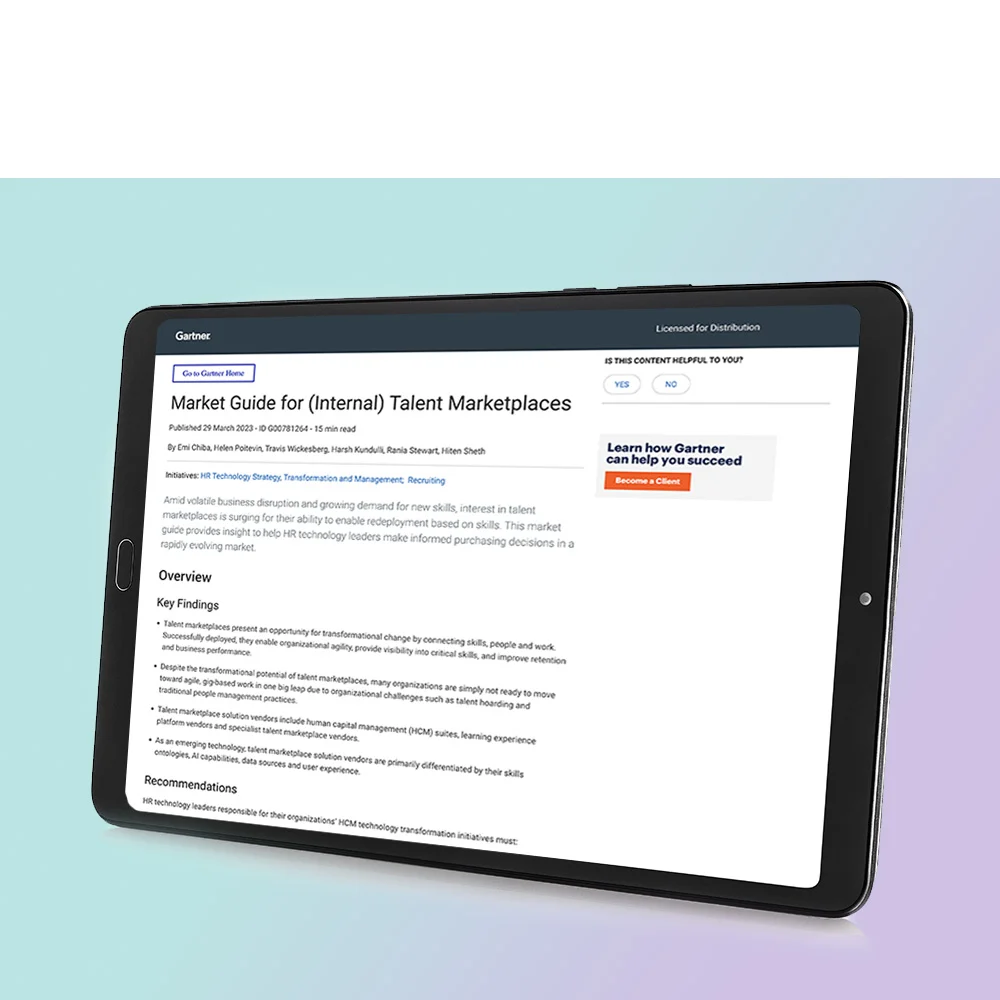 Gartner® Market Guide to (Internal) Talent Marketplaces