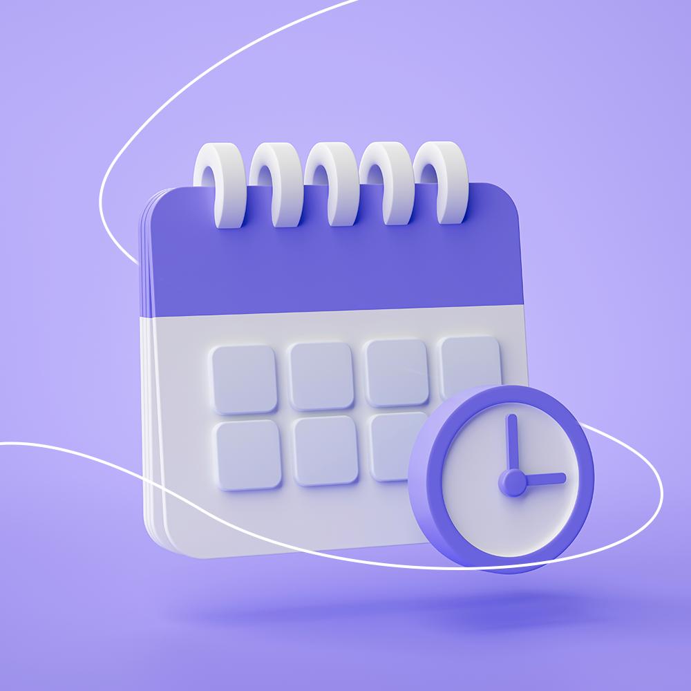 A calendar and clock for scheduling