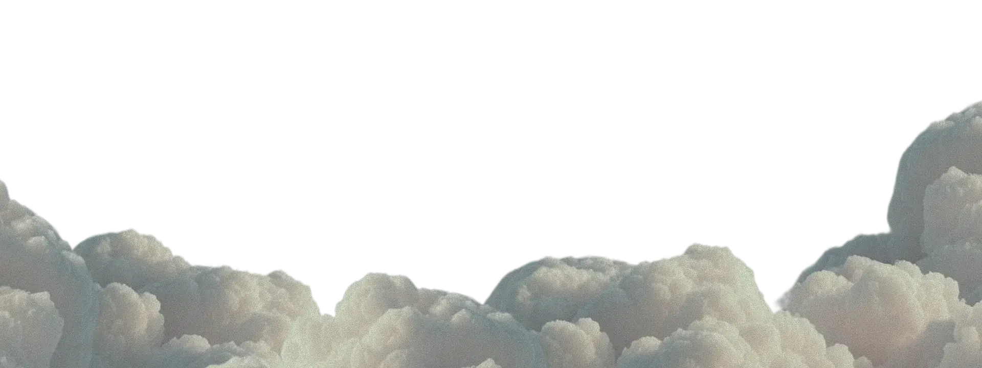 Gray and white storm clouds against a pale sky, creating a dramatic atmospheric scene along the bottom of the frame.