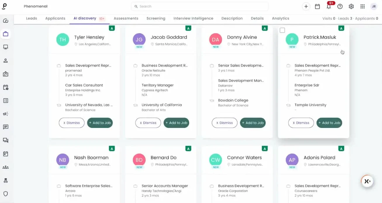 Talent CRM Dash