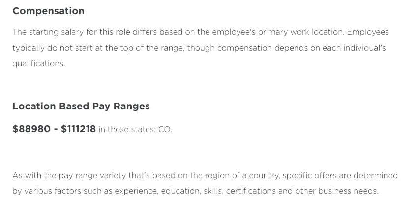 Lumen Career Site Compensation Transparency