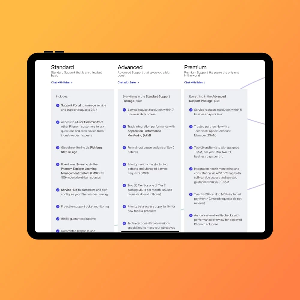 Phenom Support Packages