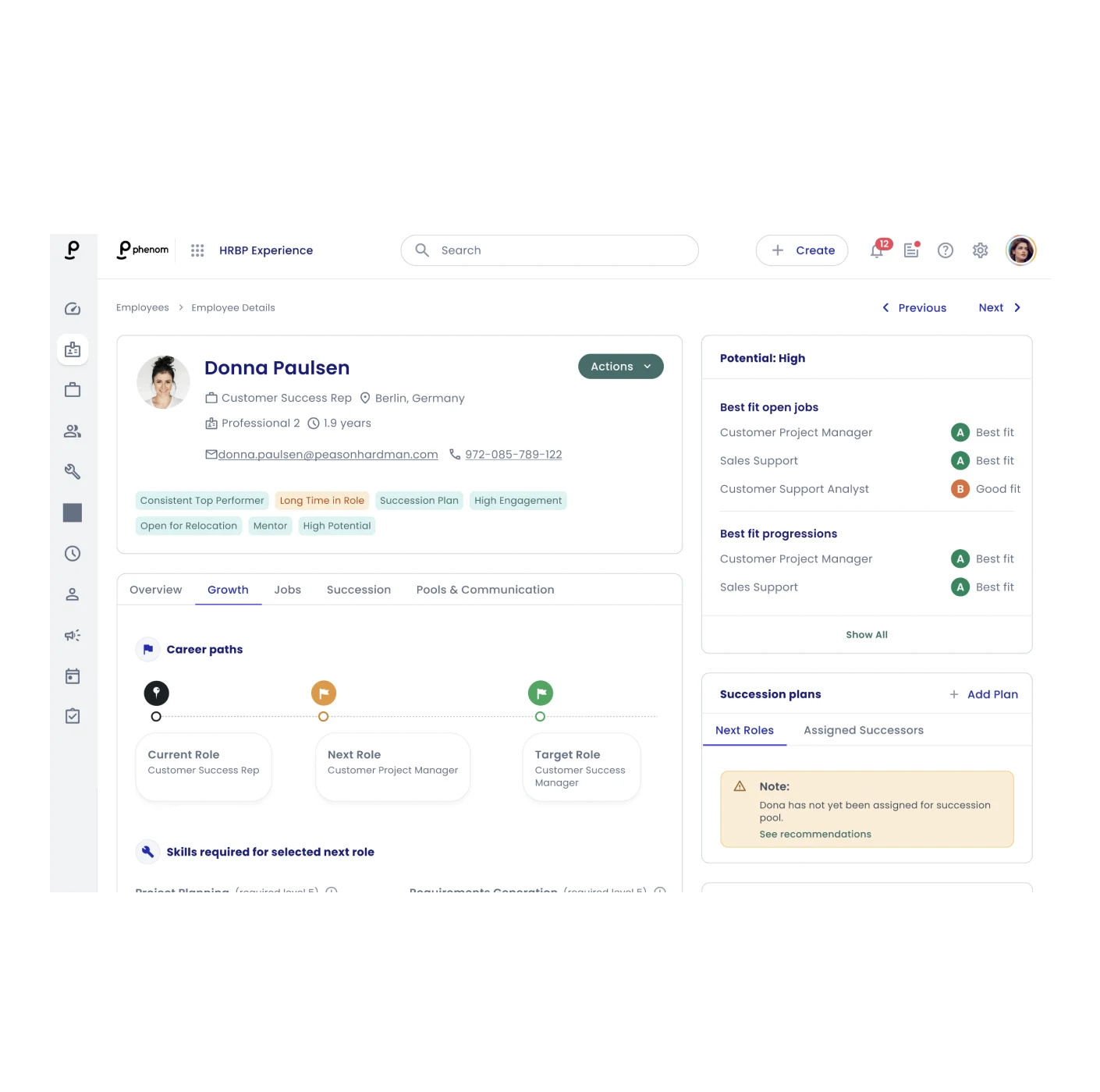 Phenom ERM - Employee Activity Profiles