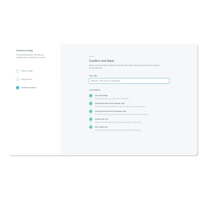 Screenshot of Phenom's Flow Studio during the Connect an App Process