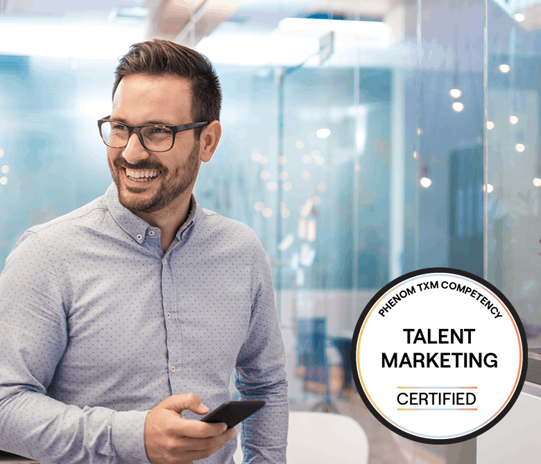 Phenom TXM Competency Talent Marketing Certification course card.