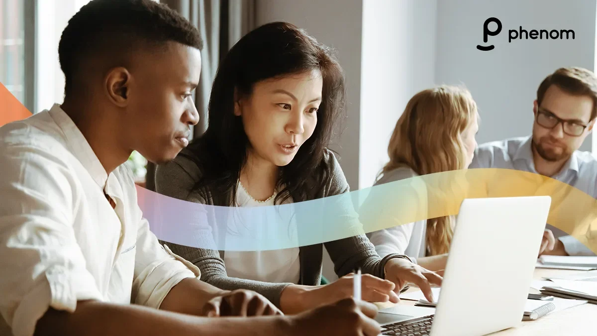 Team of recruiters using AI recruiting and hiring automation technology to improve talent acquisition, candidate experience, and recruitment workflows.