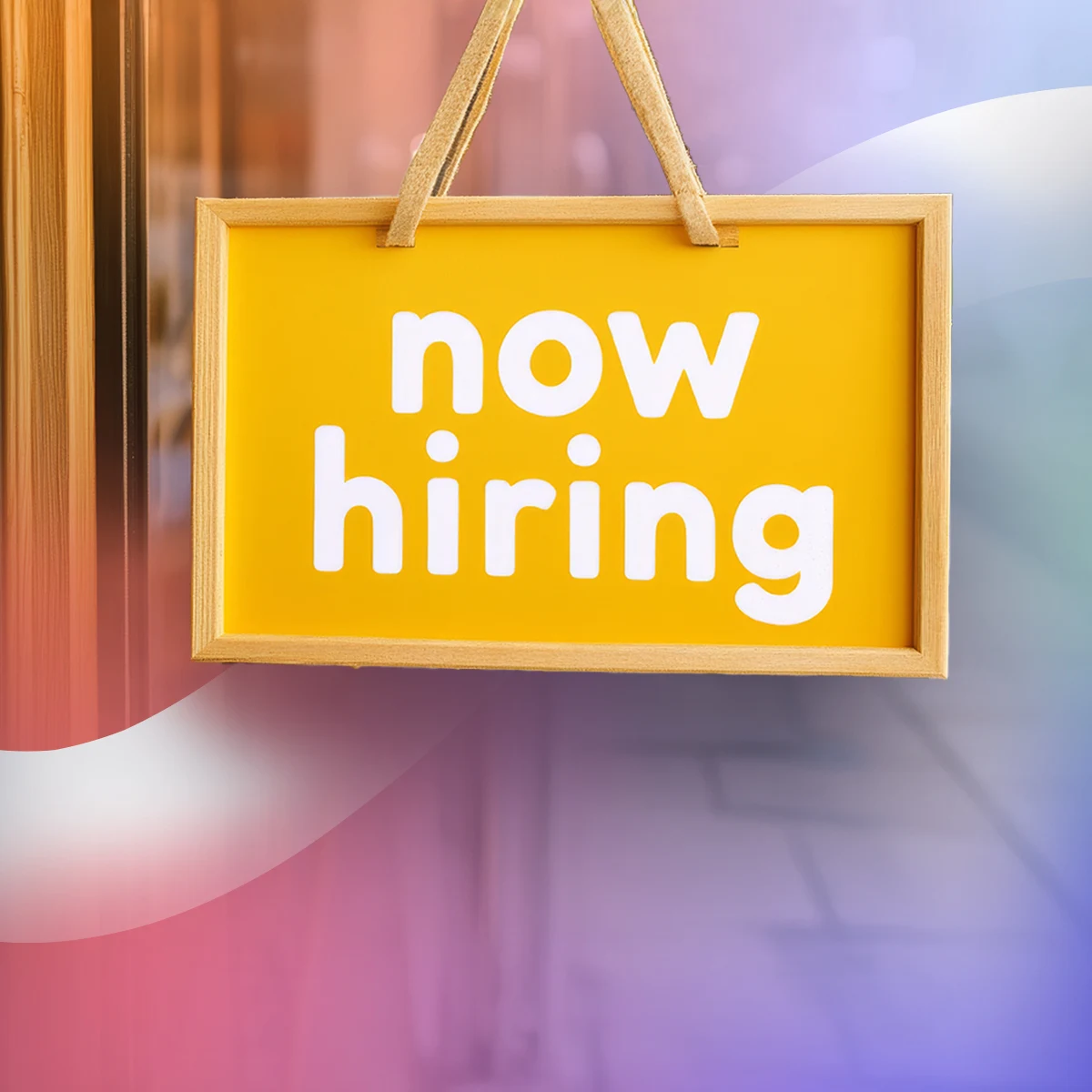 Now hiring sign