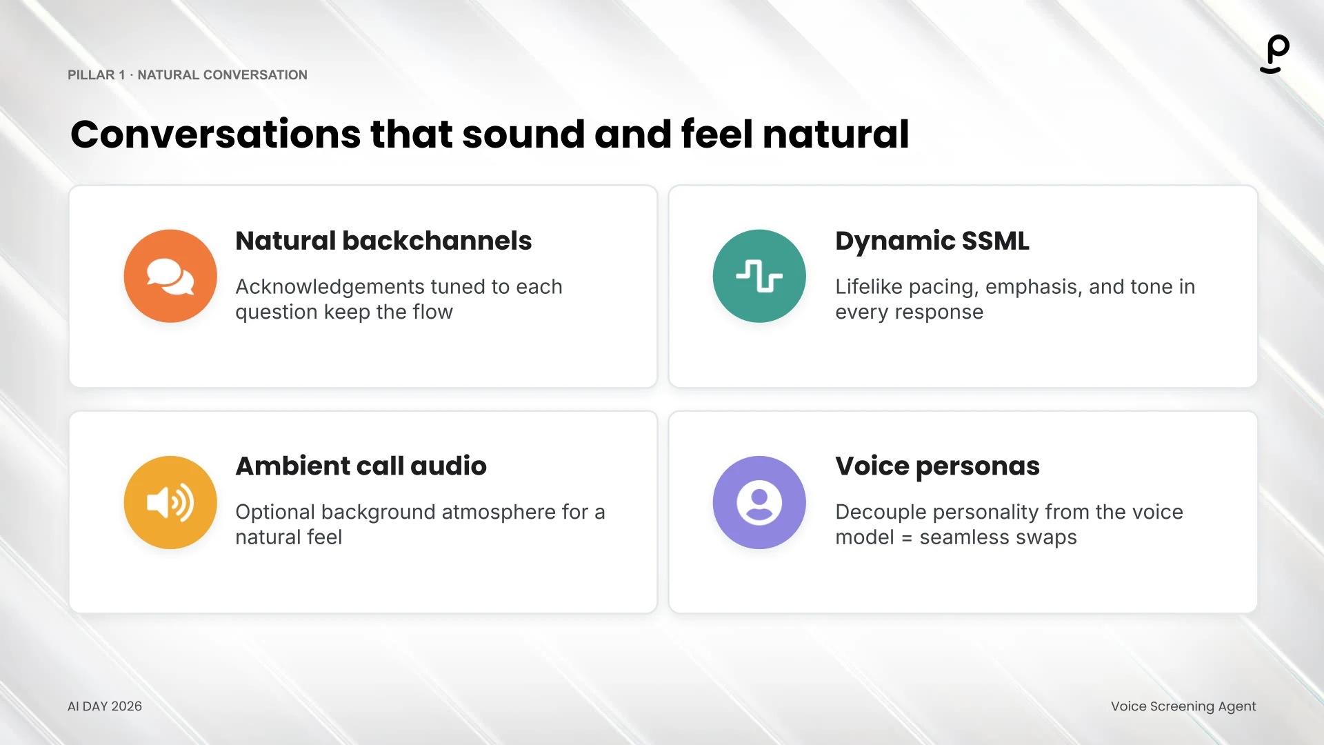 What Makes a Screening Call Sound Natural?
